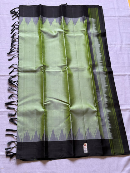 Apple green Kanchivaram silk saree