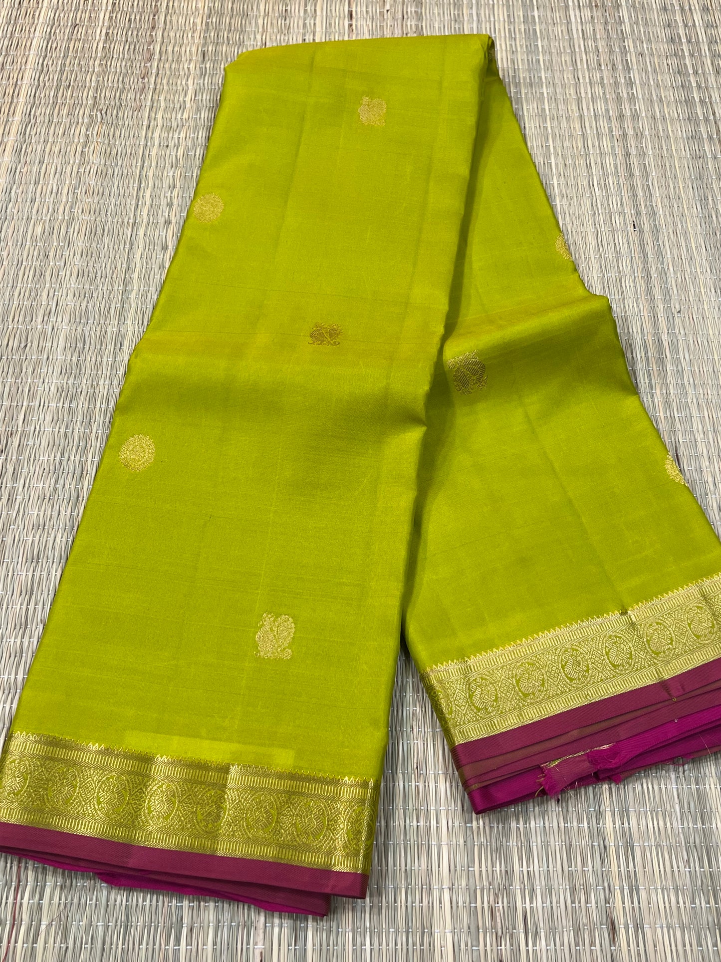Alli green Kanchivaram silk saree