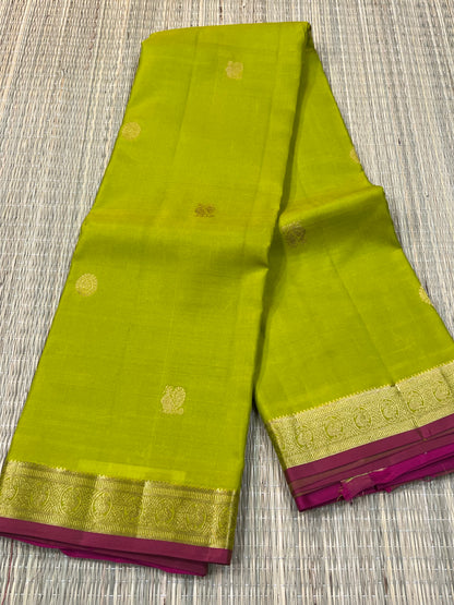 Alli green Kanchivaram silk saree