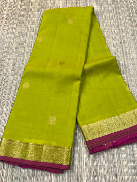 Alli green Kanchivaram silk saree
