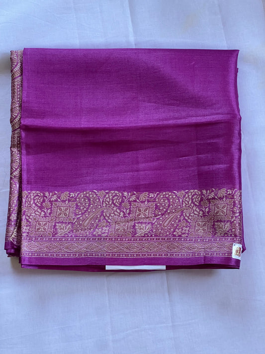 Magenta Himroo silk saree