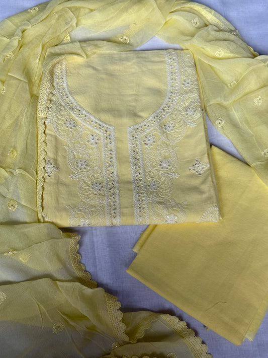 Unstick yellow salwar suit