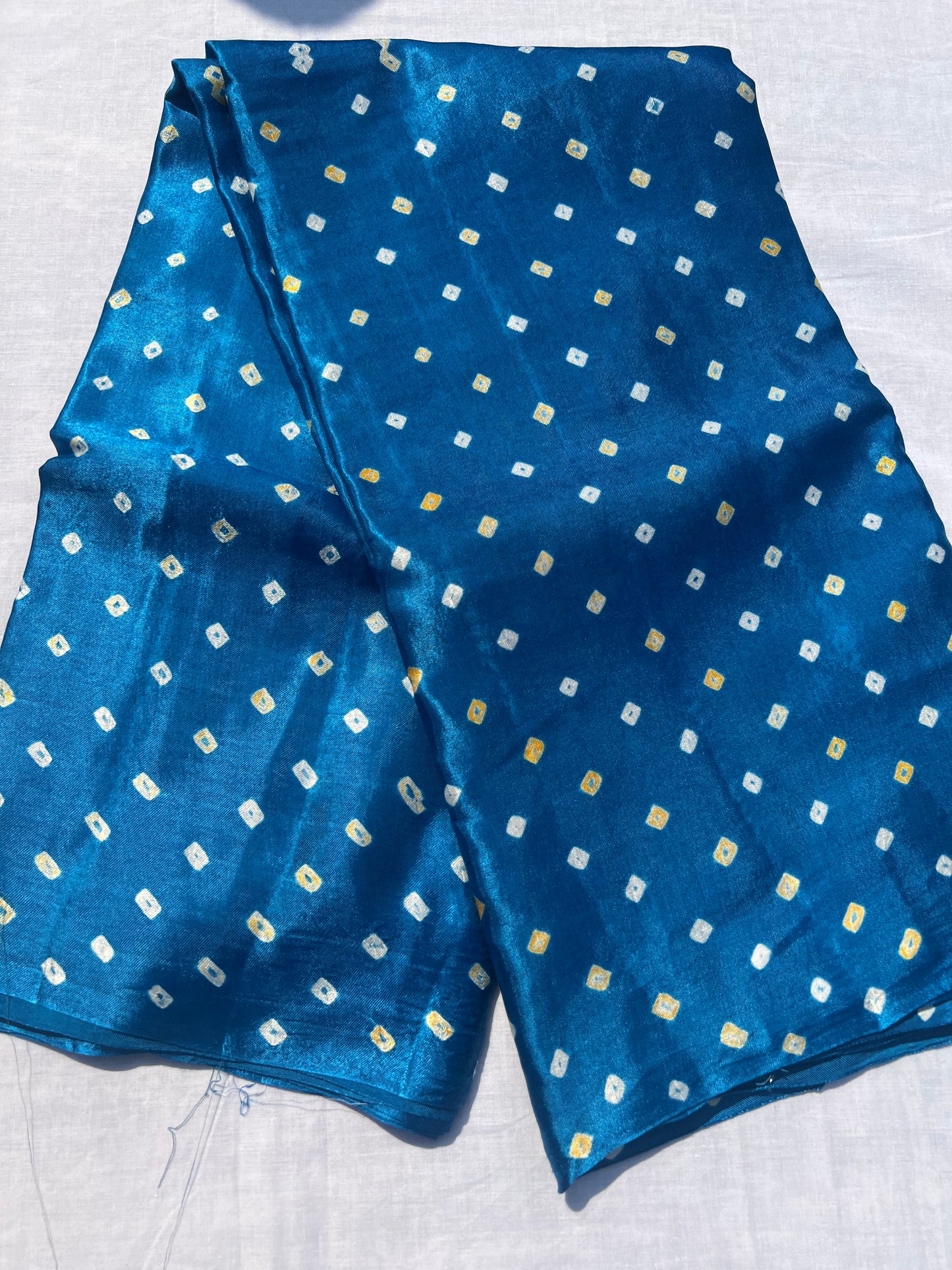 Blue Ghaji Bandini silk saree