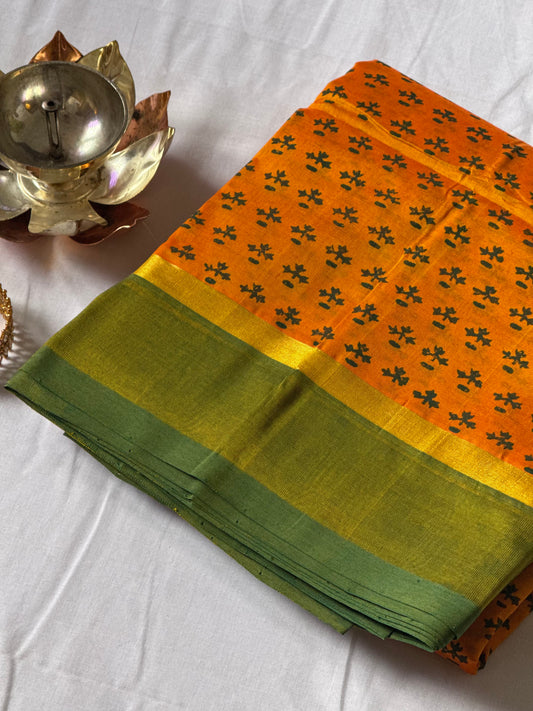 Block Printed Silk Cotton saree