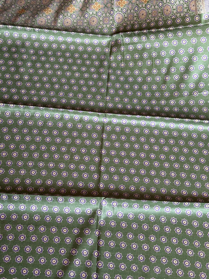 Sage Green Mosaic Semi Soft Silk
