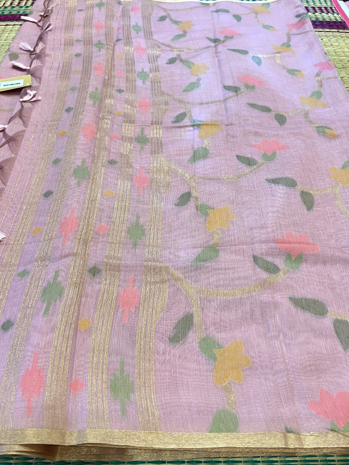 Onion pink semi matka silk saree