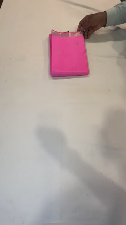 Bavanji border Baby pink